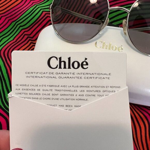 Chloe Cypress Silver Frame Sunglasses Made in Italy - Picture 12 of 14